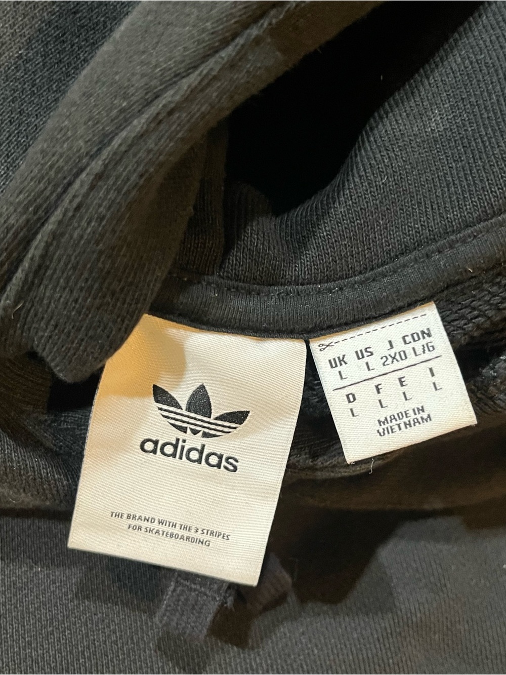 adidas Black Men's Hoodie with Trefoil Logo